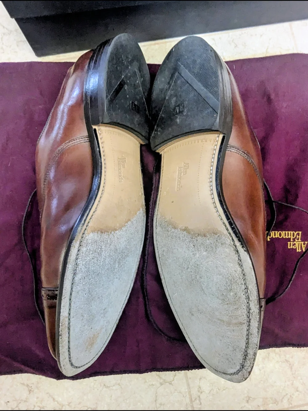 Allen Edmonds Byron Brown Cap Toe Oxford Dress Shoes Men's 10.5 D USA